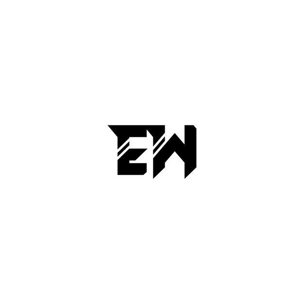 EW monograma logotipo diseño carta texto nombre símbolo monocromo logotipo alfabeto carácter simple logotipo
