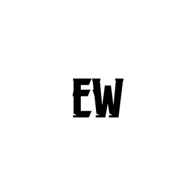 EW monograma logotipo diseño carta texto nombre símbolo monocromo logotipo alfabeto carácter simple logotipo
