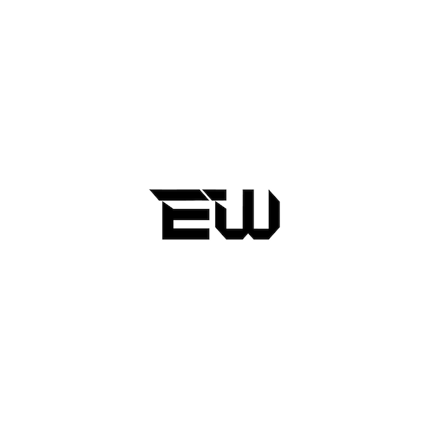 EW monograma logotipo diseño carta texto nombre símbolo monocromo logotipo alfabeto carácter simple logotipo