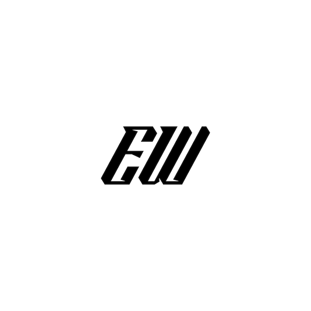 EW monograma logotipo diseño carta texto nombre símbolo monocromo logotipo alfabeto carácter simple logotipo