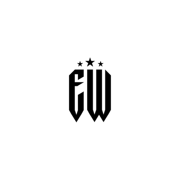 EW monograma logotipo diseño carta texto nombre símbolo monocromo logotipo alfabeto carácter simple logotipo