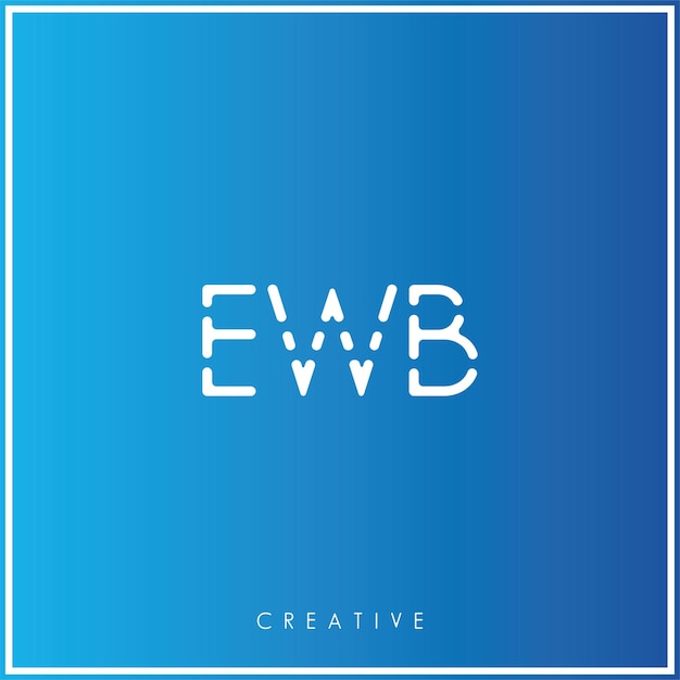 EWB Premium Vector último diseño de logotipo Diseño creativo de logotipo Ilustración vectorial Logotipo mínimo Monograma
