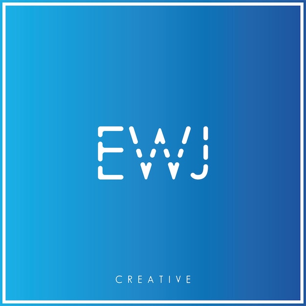 EWJ Premium Vector último diseño de logotipo Diseño creativo de logotipo Ilustración vectorial Logotipo mínimo Monograma