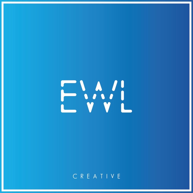 EWL Premium Vector último diseño de logotipo Diseño creativo de logotipo Ilustración vectorial Logotipo mínimo Monograma