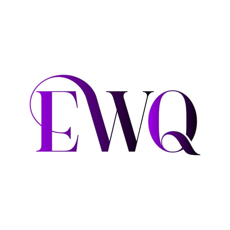 Vector ewq creative initial modern minimalist timeless negative space monogram business logo design