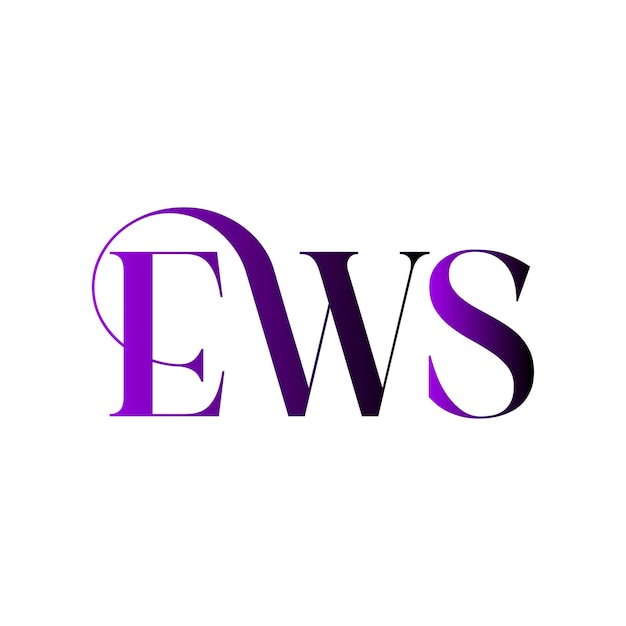 ews creativo inicial moderno minimalista atemporal espacio negativo monograma diseño de logotipo de negocio