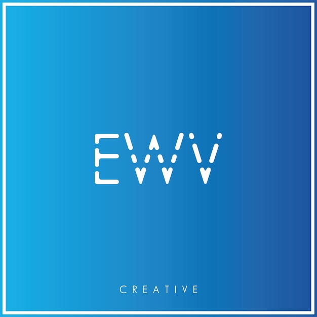 EWV Premium Vector último diseño de logotipo Diseño creativo de logotipo Ilustración vectorial Logotipo mínimo Monograma