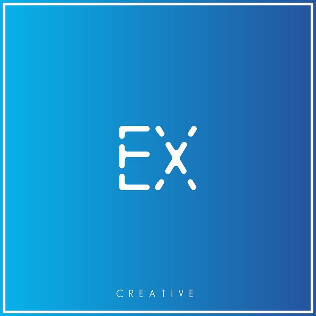 EX Vector Premium último diseño del logotipo Creative Logo Vector Ilustración letras del logotipo Logo Creative
