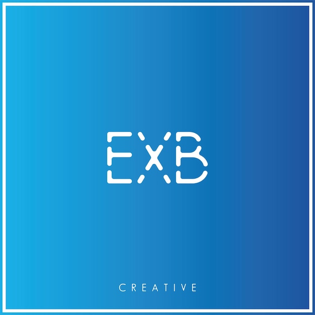 EXB Premium Vector último diseño de logotipo diseño creativo de logotipo vector ilustración monograma de logotipo mínimo