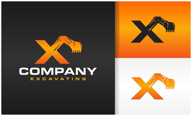 Excavadora Logo Letra X