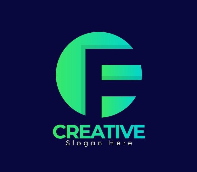 Excelente diseño de logotipo Business Letter F con degradado de color, concepto de diseño creativo.