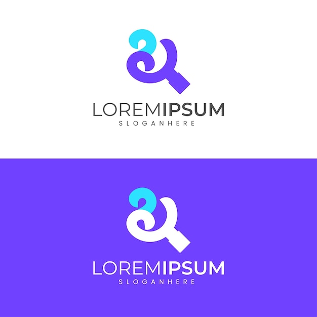 Excelente diseño de logotipo de búsqueda minimalista moderno con logotipo de letra k
