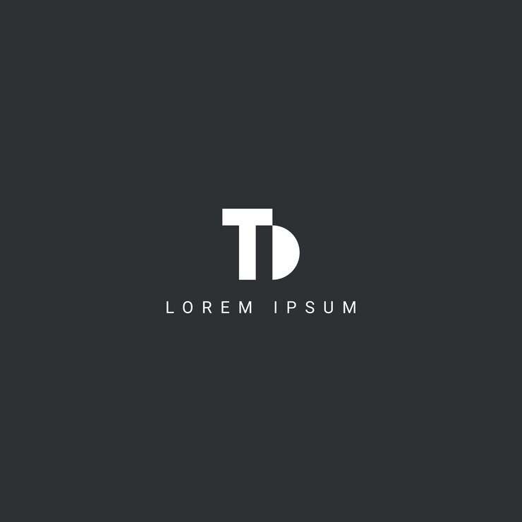 Vector excelente logotipo creativo único de letra td dt con elemento de vector de diseño de icono