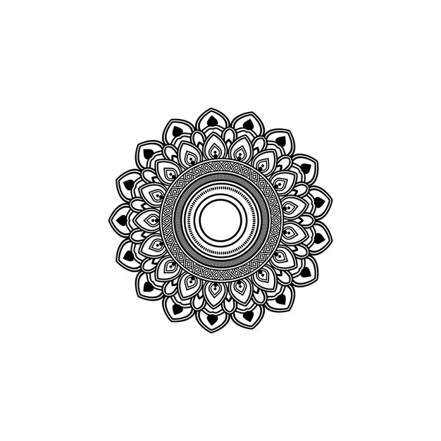 exclusivo diseño vectorial de mandala negro decoración creativa