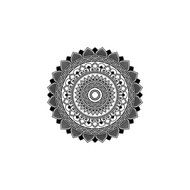 exclusivo diseño vectorial de mandala negro decoración geométrica