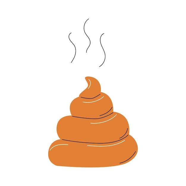 Excrementos Productos de residuos de animales domésticos Una ilustración vectorial plana aislada sobre un fondo blanco