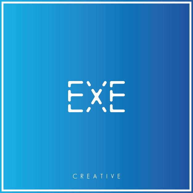 EXE Premium Vector último diseño de logotipo Diseño creativo de logotipo Ilustración vectorial Logotipo mínimo Monograma
