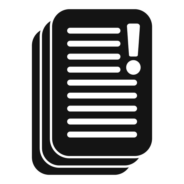 Exención de responsabilidad papel icono moderno simple vector documento de pila