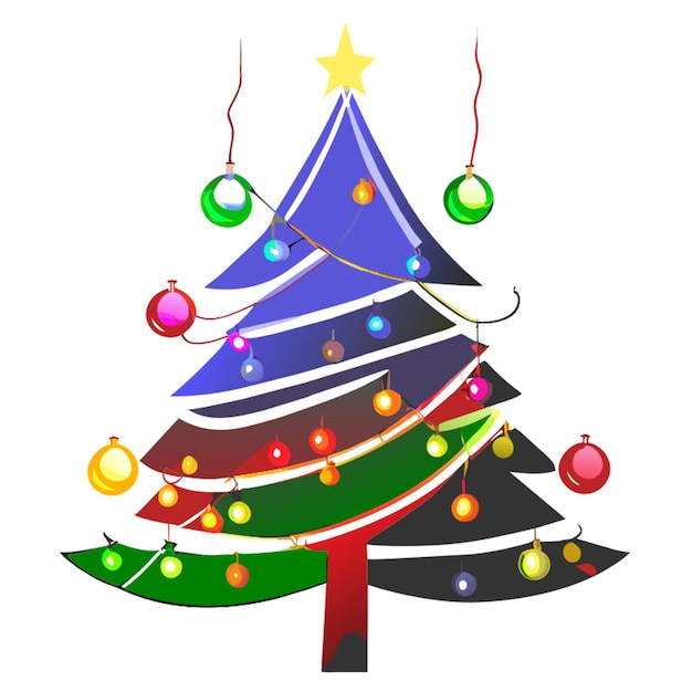 exhibición de luces de navidad mágica ilustración vectorial plana 2
