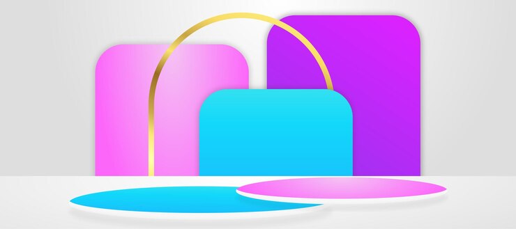 Vector exhibición de producto de podio de fondo realista