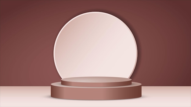 exhibición de productos abstractos en el pedestal minimalista del podio