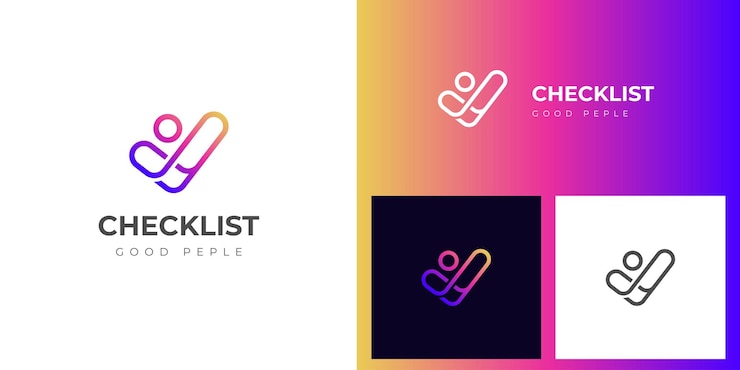 Vector éxito de la empresa personas comprobación diseño del logotipo buen servicio humano análisis del icono del símbolo comprobación de la salud elemento del logotipo