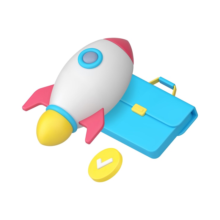 Vector el éxito de la empresa de puesta en marcha la idea de innovación la estrategia de marketing d icono vector realista