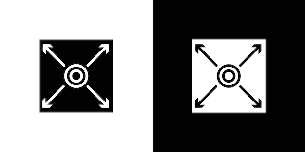 Expandir el icono Vector plano aislado en el contorno