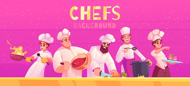Experiencia de los cocineros en el diseño plano