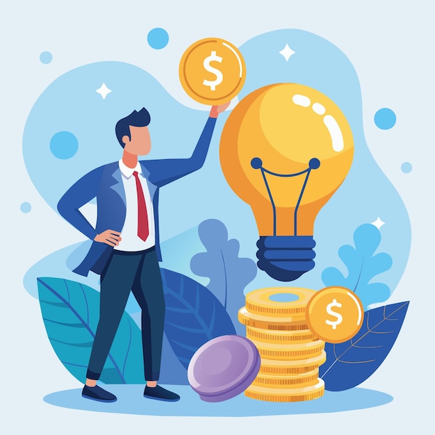 Vector experimentar nuevas ideas creativas para soluciones que generen dinero o mejoren la eficiencia empresarial puede ayudar