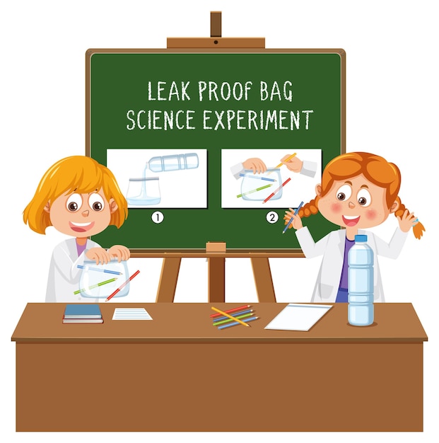 Experimento científico de bolsa a prueba de fugas