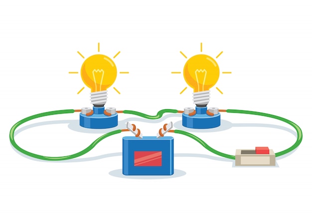 Experimento de circuito eléctrico simple para educación infantil