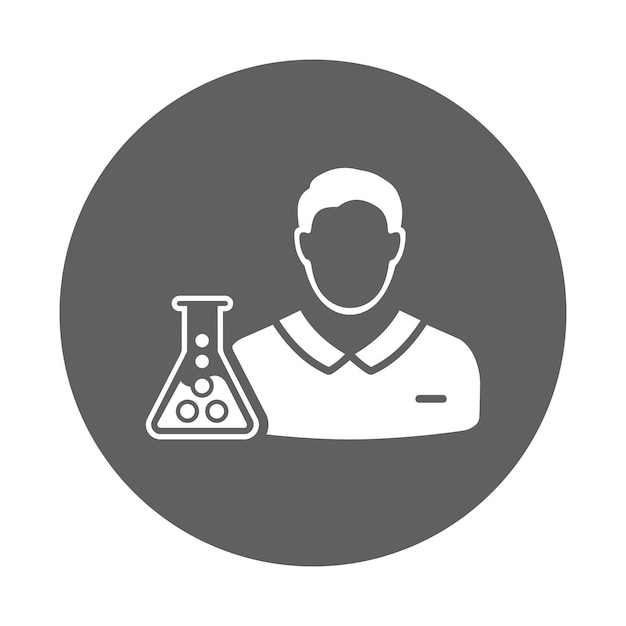 El experimento del químico icono de química gráficos vectoriales grises