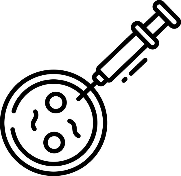 Experimentos de microbiología ilustración vectorial de contorno sólido