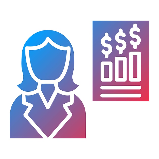 Experto en diseño vectorial Estilo de icono femenino