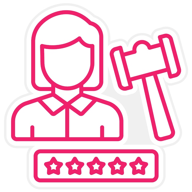 Experto en diseño vectorial Estilo de icono femenino