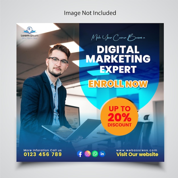 experto en marketing digital aprendizaje diseño de publicaciones en redes sociales