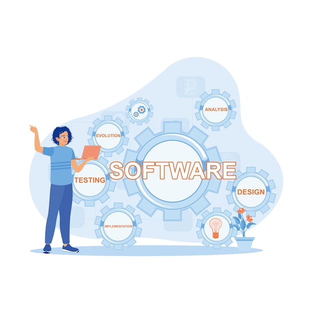 Los expertos en computadoras desarrollan software y automatizan los procesos comerciales en las oficinas modernas
