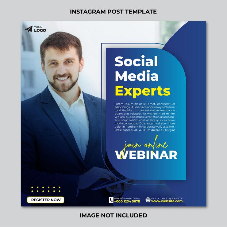 Expertos en redes sociales Publicación de Instagram y plantilla de banner de redes sociales