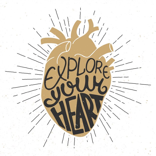 Explora tu corazón en el corazón de oro anatómico