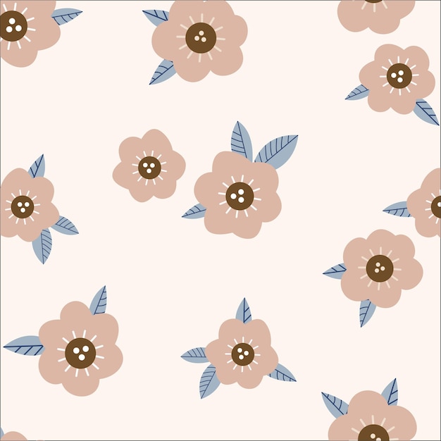 Exploración creativa Patrones florales vectoriales sin costuras en el diseño abstracto