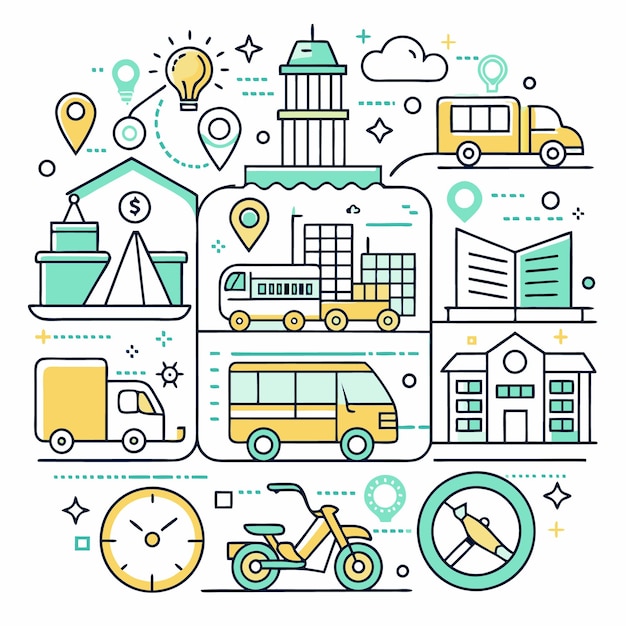 Explorando varios tipos de vehículos Guía ilustrada del transporte moderno