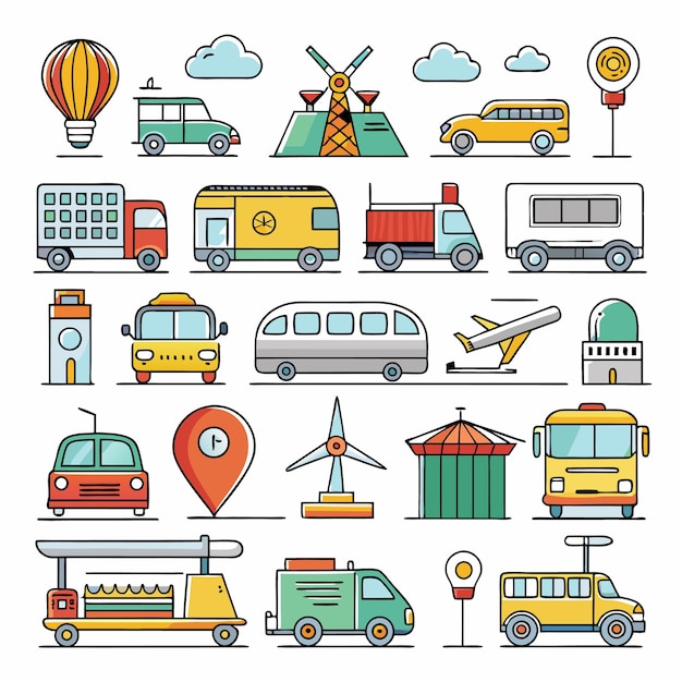 Explorando varios tipos de vehículos Guía ilustrada del transporte moderno