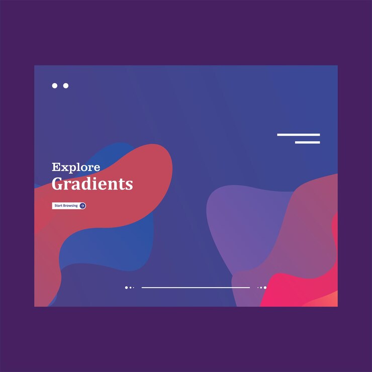 Vector explorar gradientes con colores más fríos de acuerdo con los diseños más recientes