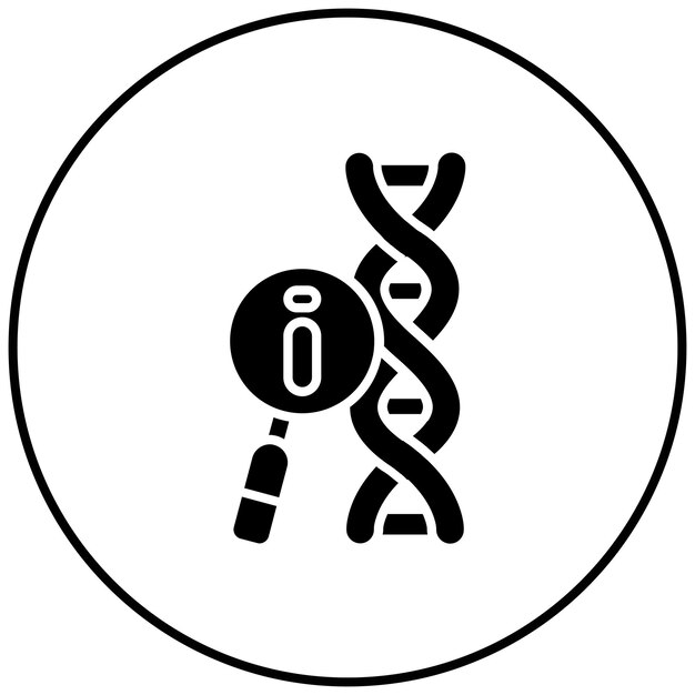 Explorar la imagen vectorial del icono de ADN Se puede utilizar para la bioingeniería
