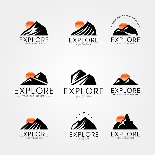 Explore la colección de logotipos de la Montaña de la Aventura