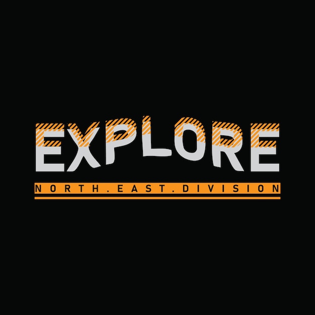 Explore el diseño de camiseta vectorial de tipografía