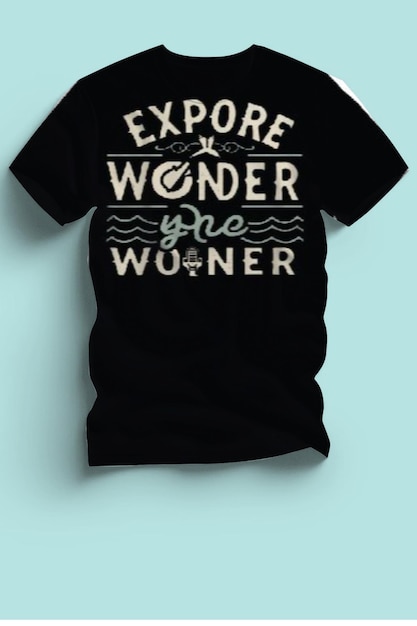 Explore el diseño de camisetas de wonder typography