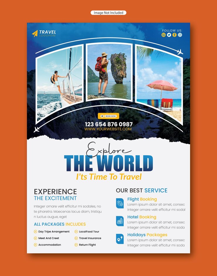 Explore el folleto de viajes por el mundo