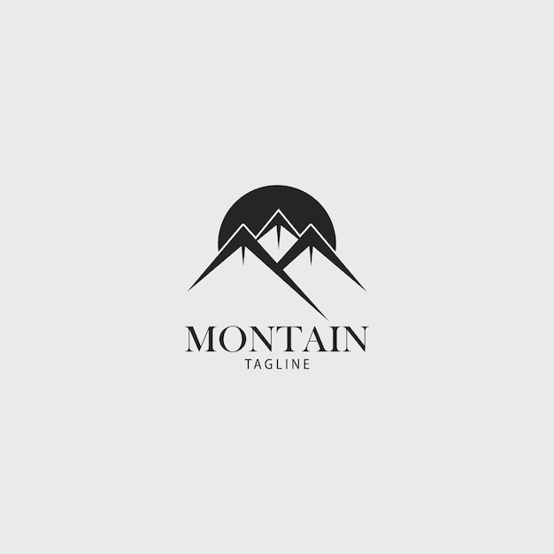 explore el logotipo de la marca de la empresa de montaña